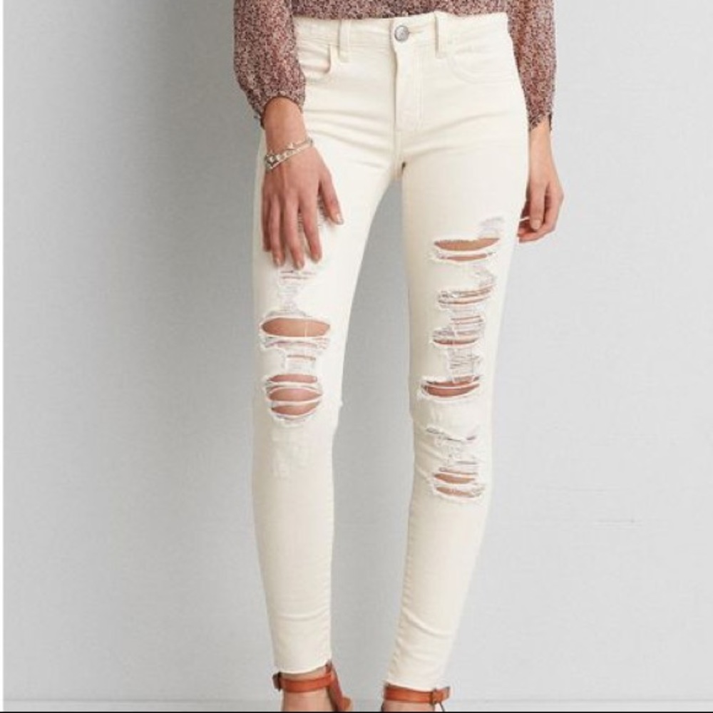 american eagle skinny ripped jeans